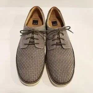JOHNSTON & MURPHY McGuffey Woven Plain Toe Oxfords Mens Shoe Size 12 Gray Nubuck Johnston & Murphy | Shoes | Johnston Murphy Mcguffey Woven  main image 3